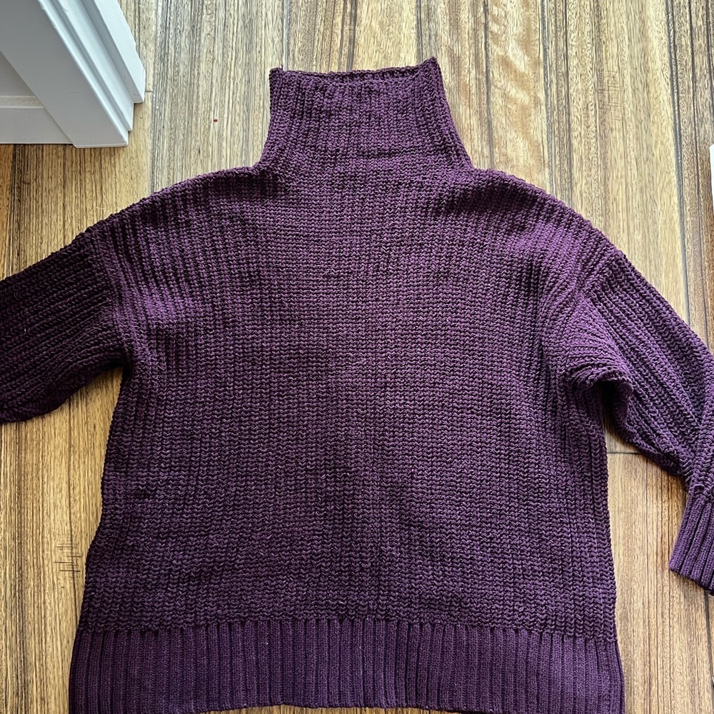 Aerie Purple Oversized Chunky Knit